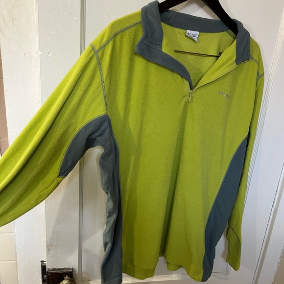 Columbia Lime and Charcoal Quarter-Zip - Picture 1 of 7
